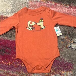 Garanimals Orange Baby Onesie with Dog Design